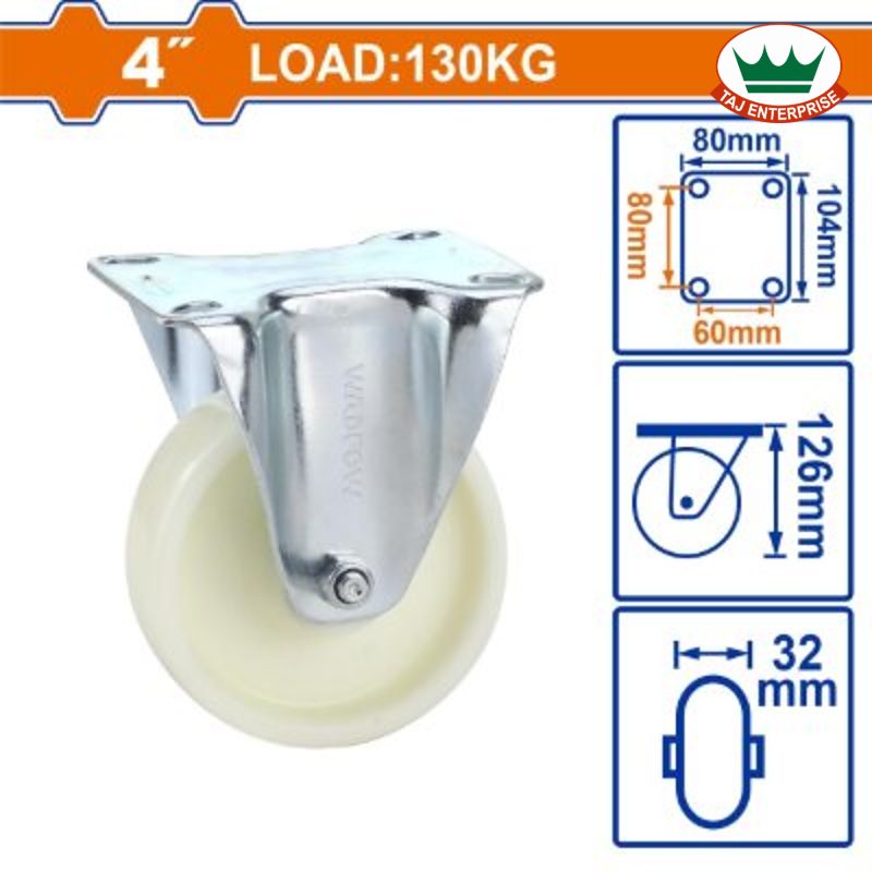 Caster Wheel 4" Rigid Caster (PP Wheel, 130kg)