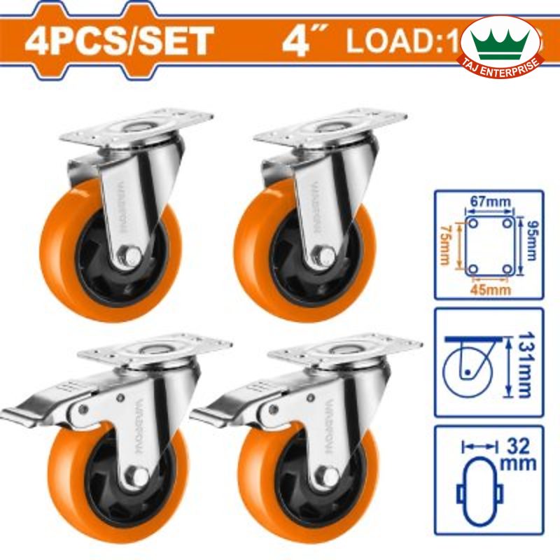 4 Pcs Caster Wheel Set