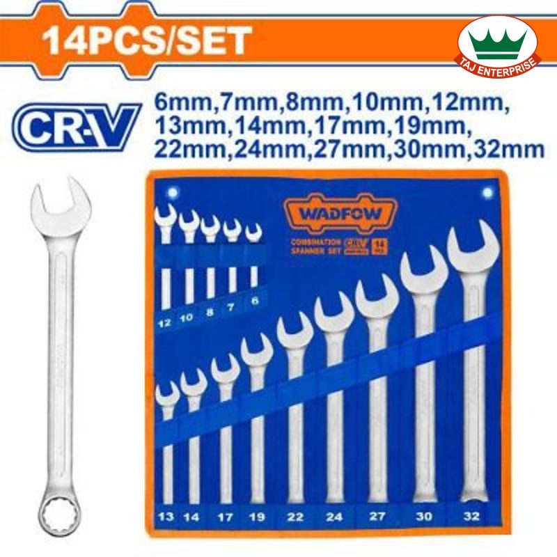 14 Pcs Combination Spanner Set