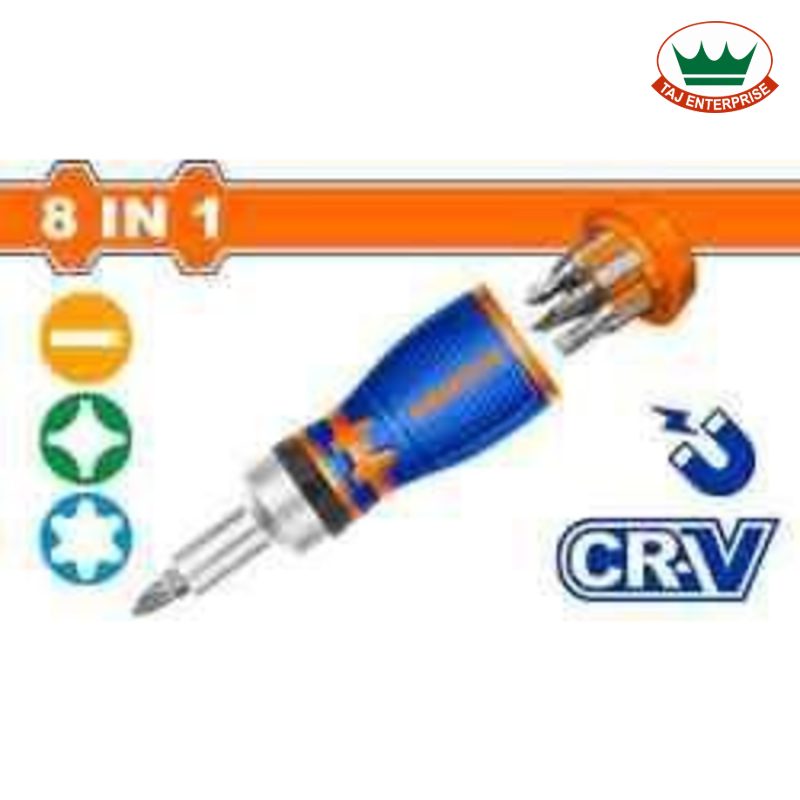 8 in 1 Stubby Ratchet Screwdriver Set