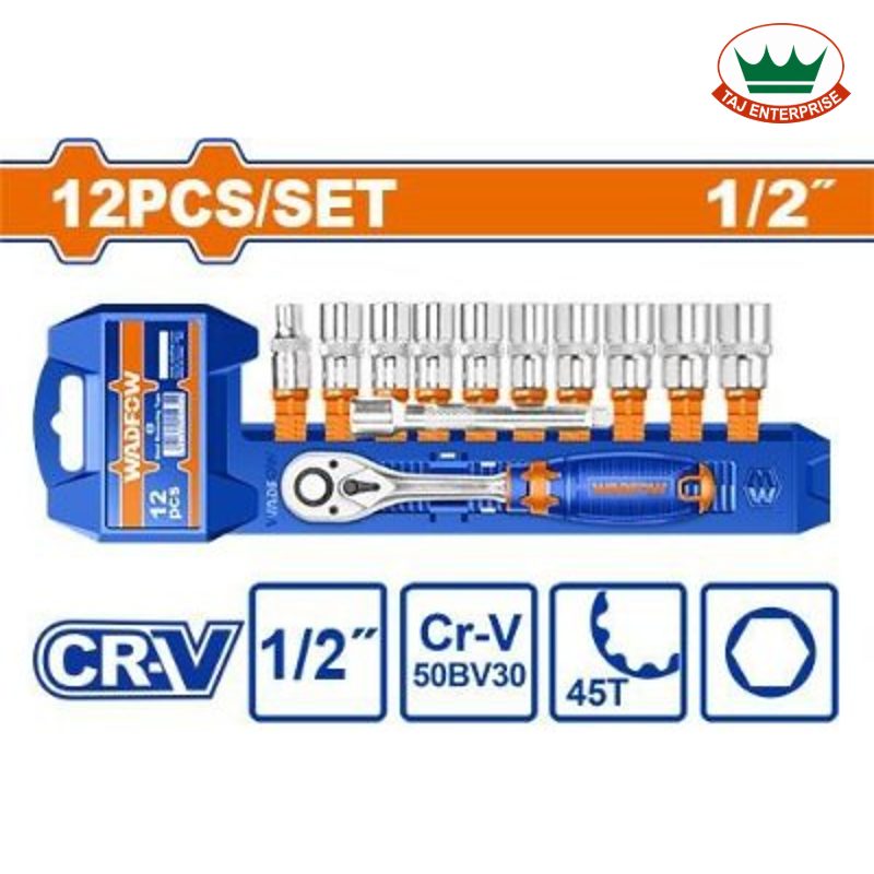 12 Pcs 1/2" Socket Set