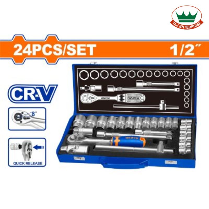 24 Pcs 1/2" Socket Set