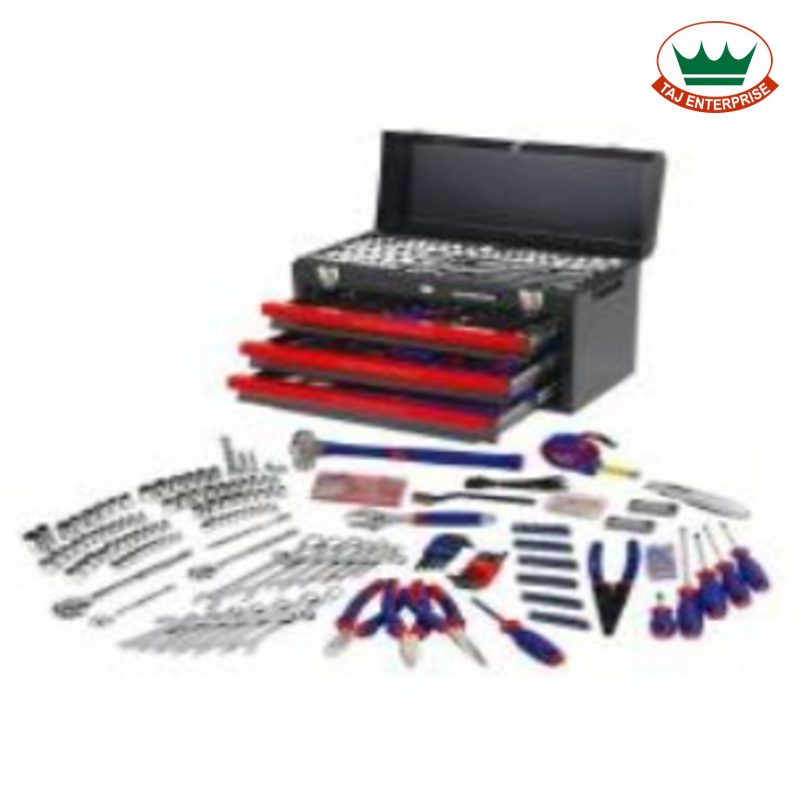 408 Pc Mechanics Tool Set with 3-Drawer Heavy Duty Metal Box