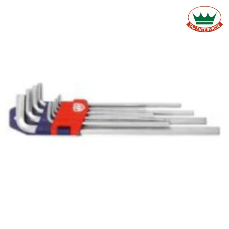 9pc Long Arm Metric Hex Key Set 1.5mm to 10mm