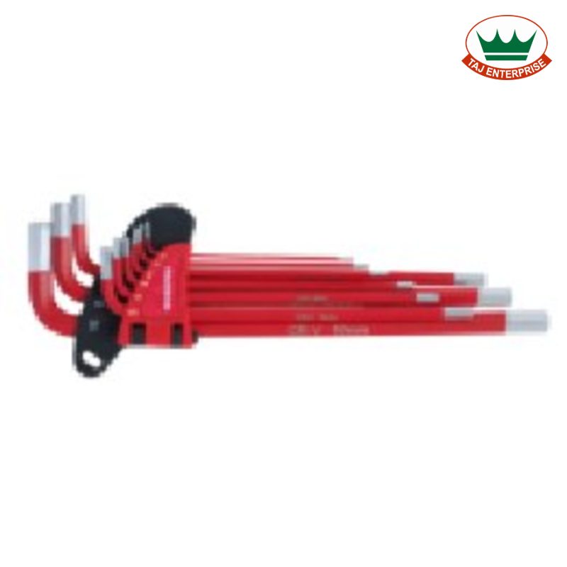 9pc Long Arm Metric Hex Key Set 1.5mm to 10mm