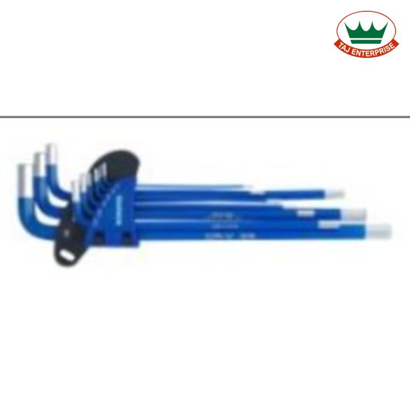9pc Long Arm Imperial Hex Key Set 1/16" to 3/8"
